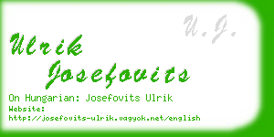ulrik josefovits business card